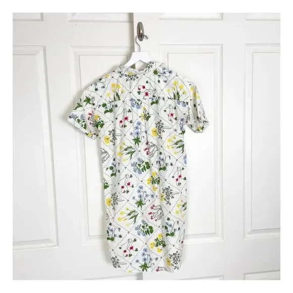 Tuckernuck Corsica Wildflower Floral Shirt Dress Short Sleeve Cotton Poplin Sz S - Picture 5 of 12